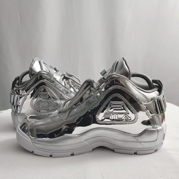 Fila Mens Size 10 Grant Hill 2 Mettalic Silver sneakers. - Picture 11 of 12